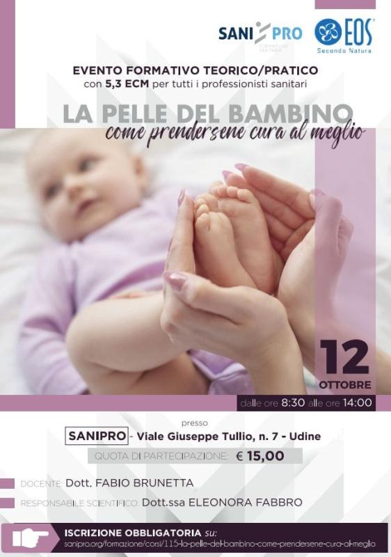 Presentazione del corso LA PELLE DEL BAMBINO: COME PRENDERSENE CURA AL MEGLIO